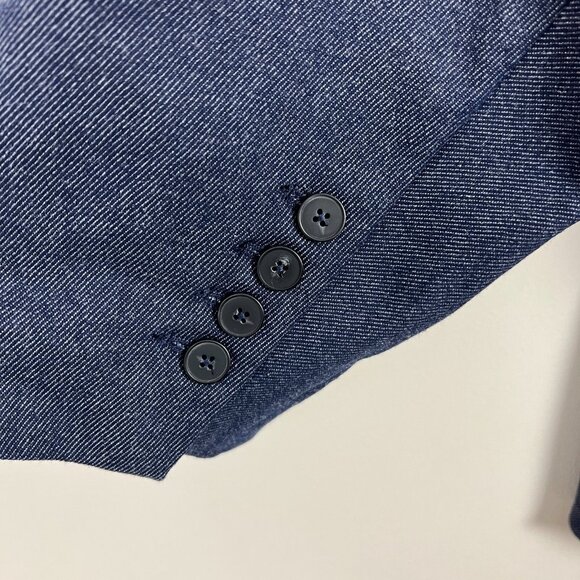 Universal Standard Blazer Jacket Womens 3XL 34 36 Percy Denim Look Stretch New - Picture 9 of 16